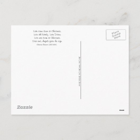 Briefkaart (Quote): Liefde kwam neer met Kerstmis (Achterkant)