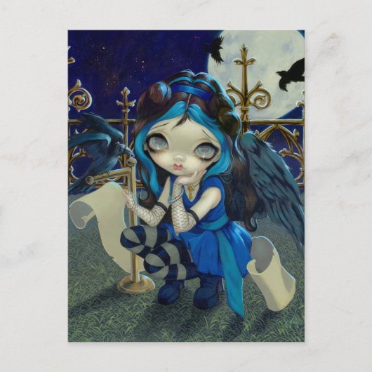 briefkaart "Quoth the Raven Nevermore" (Voorkant)