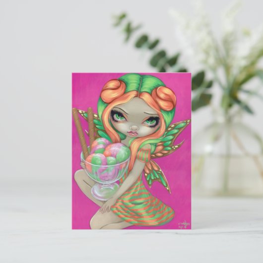 briefkaart "Rainbow Sherbet Fairy" (Staand voorkant)