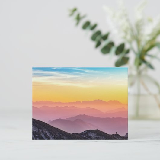Briefkaart Rainbow Sky Mountains (Staand voorkant)