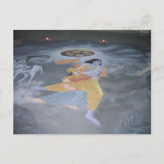 Briefkaart, Rangoli, IIT KGP, Diwali Briefkaart (Voorkant)