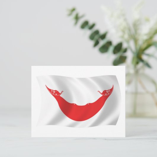 Briefkaart Rapa Nui-vlag (Staand voorkant)