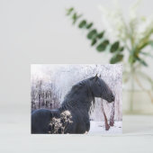 briefkaart "Raphael & Snowy Trees" (Staand voorkant)