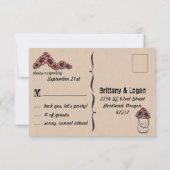 Briefkaart Reactie op reusachtige mason Jar Elopem (Achterkant)