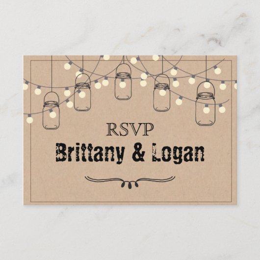 Briefkaart Reactie op reusachtige mason Jar Elopem (Voorkant)