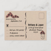 Briefkaart Reactie op reusachtige mason Jar Elopem (Achterkant)