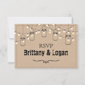 Briefkaart Reactie op reusachtige mason Jar Elopem