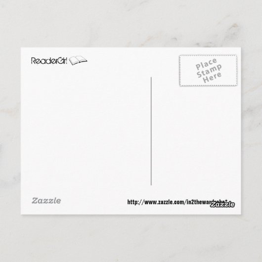 Briefkaart Reader Girl (Achterkant)