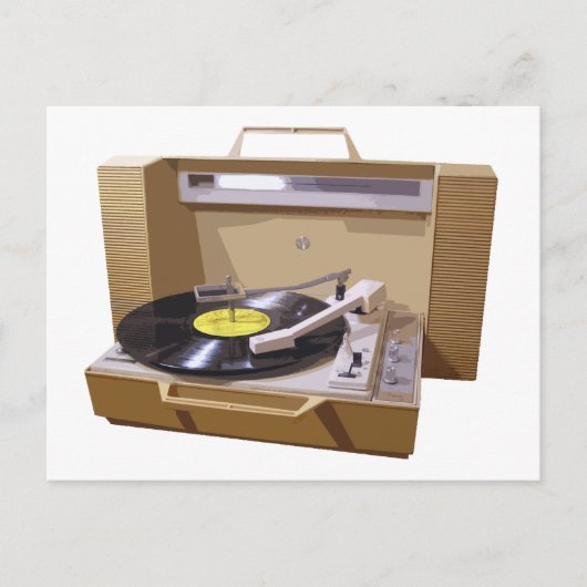 Briefkaart Record Player (Voorkant)