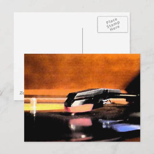 Briefkaart Record Player (Voorkant / Achterkant)