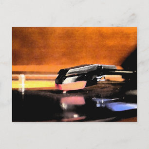 Briefkaart Record Player