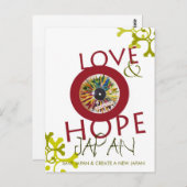 BRIEFKAART-record van de olievlag van Leaves LOVE  Briefkaart (Voorkant / Achterkant)