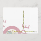 BRIEFKAART-record van de olievlag van Leaves LOVE  Briefkaart (Achterkant)