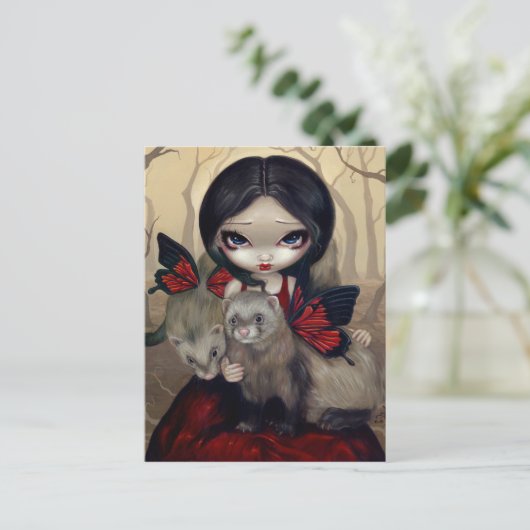 briefkaart "Red Butterfly" (Staand voorkant)