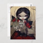 briefkaart "Red Butterfly" (Voorkant / Achterkant)