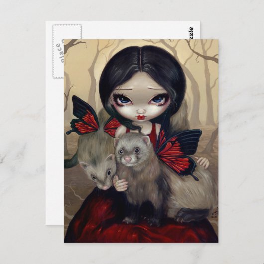 briefkaart "Red Butterfly" (Voorkant / Achterkant)