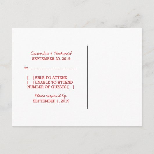 Briefkaart Red D20 Dice Response (Achterkant)