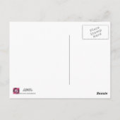 Briefkaart Red Floral Argyle (Achterkant)