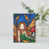 briefkaart "Red Haire Fairy Queen" (Staand voorkant)
