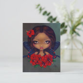 briefkaart "Red Hibiscus Fairy" (Staand voorkant)