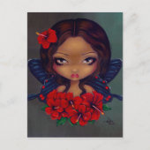 briefkaart "Red Hibiscus Fairy" (Voorkant)