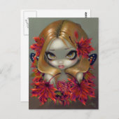 briefkaart "Red Maple Fairy" (Voorkant / Achterkant)