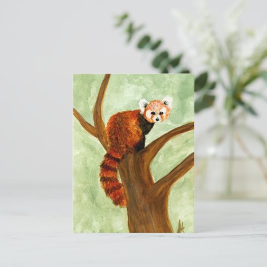 Briefkaart Red Panda (Staand voorkant)