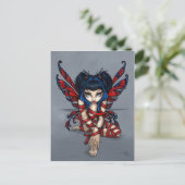 briefkaart "Red Ribbon Fairy" (Staand voorkant)