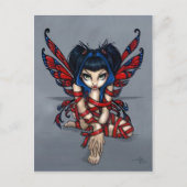 briefkaart "Red Ribbon Fairy" (Voorkant)