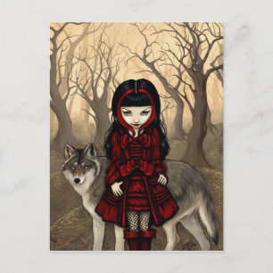 briefkaart "Red Riding Hood in Autumn"