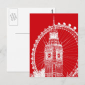 Briefkaart Red & White London (Voorkant / Achterkant)