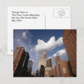 Briefkaart Reflection Afbeelding van WTC Twin Towe (Voorkant / Achterkant)