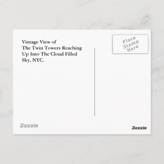 Briefkaart Reflection Afbeelding van WTC Twin Towe (Achterkant)