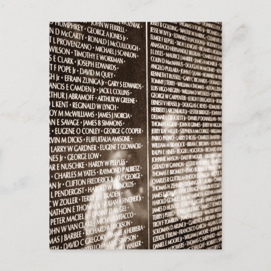 Briefkaart Reflection Vietnam Veterans Memorial Wa (Voorkant)