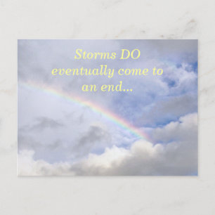 briefkaart/REGENBOOG NA STORM/BOODSCHAP VAN HOOP Briefkaart