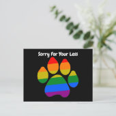 Briefkaart regenboogboeg betaalt je excuses voor j (Staand voorkant)