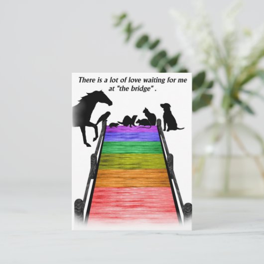 Briefkaart regenboogbrug (Staand voorkant)