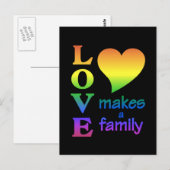 Briefkaart regenboogfamilie, aanpassen (Voorkant / Achterkant)