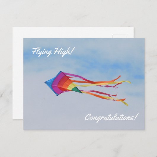 Briefkaart regenboogkite (Voorkant / Achterkant)