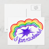 Briefkaart regenboogkunst, aanpassen (Voorkant / Achterkant)