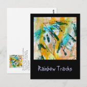 Briefkaart regenboogsporen van Janz (Voorkant / Achterkant)