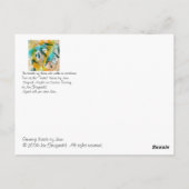 Briefkaart regenboogsporen van Janz (Achterkant)