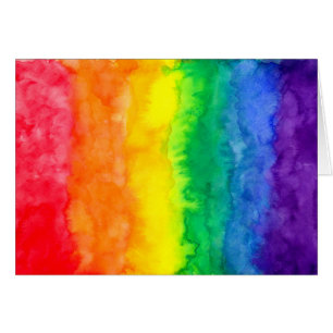 Briefkaart regenboogwas