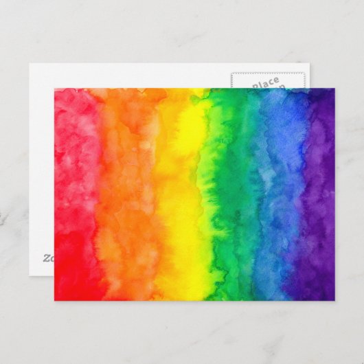 Briefkaart regenboogwas (Voorkant / Achterkant)