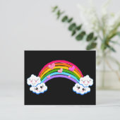 Briefkaart regenboogwolken (Staand voorkant)