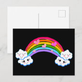 Briefkaart regenboogwolken (Voorkant / Achterkant)