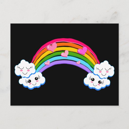 Briefkaart regenboogwolken (Voorkant)