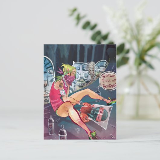 Briefkaart regenwormen (Staand voorkant)