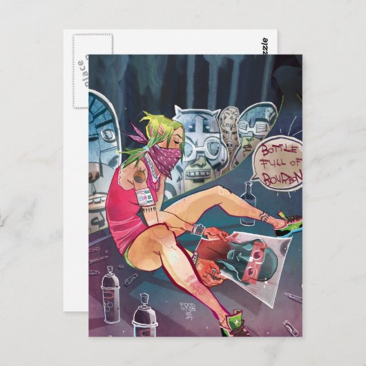 Briefkaart regenwormen (Voorkant / Achterkant)