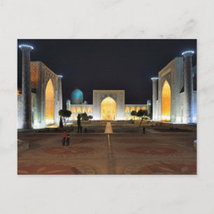Briefkaart Registan, Samarkand, Oezbekistan
